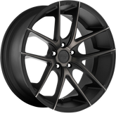 Niche 20x10 M130 Targa Matte Black w/ Double Dark Tint +40mm