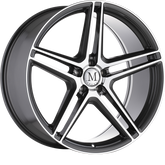 Mandrus 20x10 Bremen Gloss Gunmetal w/ Mirror Cut Face +25mm