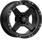MSA Offroad Wheels 15x7 M39 Cross Satin Black w/ Titanium Tint +10mm