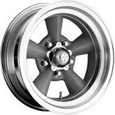 American Racing 17x7 VN309 TT O Vintage Silver w/ Machined Lip +0mm