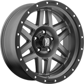 XD 20x9 XD128 Machete Matte Gray w/ Black Ring +0mm