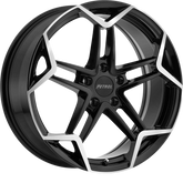 Petrol 19x8 P1A Gloss Black w/ Machine Cut Face +40mm