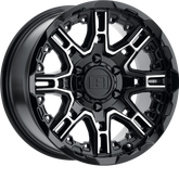 Level 8 17x8.5 Slingshot Gloss Black w/ Machined Face -10mm