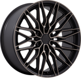 Niche 20x9.5 NC278 Calabria 6 Matte Black Machined w/ Dark Tint +30mm