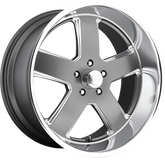 US Mags 20x8 U118 Hustler Matte Gunmetal +1mm