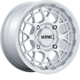 KMC Powersports 15x7 KS139 Technic UTV Gloss Silver Machined +38mm