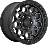 KMC 17x8 KM545 Trek Satin Black w/ Gray Tint +20mm