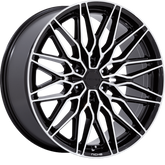 Niche 20x9.5 NC278 Calabria 6 Gloss Black Machined +30mm