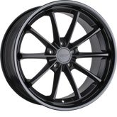 TSW 19x9.5 Sweep Matte Black w/ Gloss Black Lip +40mm