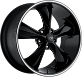 Foose 18x9 F104 Legend Gloss Black Milled +7mm