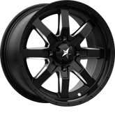 MSA Offroad Wheels 14x7 M25 Rocker Milled Flat Black +10mm