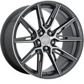 Niche 20x10.5 M220 Gemello Gloss Anthracite Machined +40mm