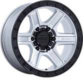 KMC 17x8.5 KM551 Outrun Machined w/ Gloss Black Lip +18mm