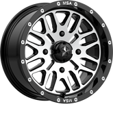MSA Offroad Wheels 14x7 M38 Brute Gloss Black Machined +10mm