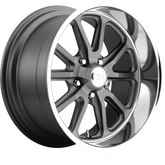 US Mags 15x8 U111 Rambler Textured Gray w/ Diamond Cut Lip +1mm