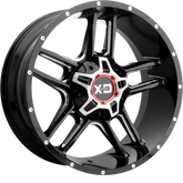 XD 20x9 XD839 Clamp Gloss Black Milled +18mm