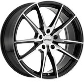 Petrol 17x8 P0A Gloss Black w/ Machine Cut Face +40mm
