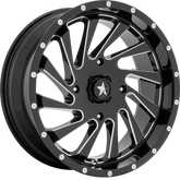 MSA Offroad Wheels 20x7 M46 Blade Gloss Black Milled +0mm