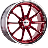 TSW 18x8.5 Sweep Candy Red w/ Stainless Lip +40mm