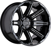 Black Rhino 20x12 Rampage Gloss Black w/ Mirror Cut Face -44mm
