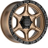 KMC 18x8.5 KM539 Portal Satin Bronze w/ Satin Black Lip +18mm