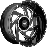 Moto Metal 20x12 MO989 Change Up Gloss Black Milled w/ Brushed Inserts -44mm