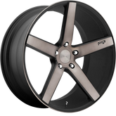 Niche 19x8.5 M134 Milan Matte Black Machined w/ Double Dark Tint +35mm