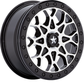 MSA Offroad Wheels 15x6 M48 Portal Beadlock Gloss Black Machined w/ Gloss Black Ring +38mm
