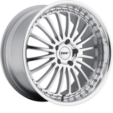 TSW 18x8 Silverstone Silver w/ Mirror Cut Face and Lip +35mm