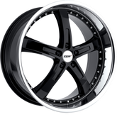 TSW 17x8 Jarama Gloss Black w/ Mirror Cut Lip +35mm