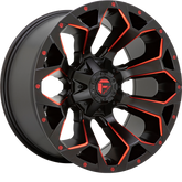 Fuel 20x12 D787 Assault Matte Black Red Milled -43mm