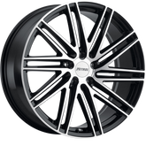 Petrol 18x8 P1C Gloss Black w/ Machined Face +35mm
