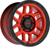KMC 20x9 KM544 Mesa Candy Red w/ Black Lip +18mm