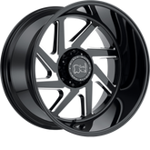 Black Rhino 20x12 Swerve Gloss Black w/ Double Milled Spokes -44mm