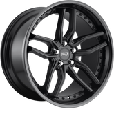 Niche 20x10.5 M194 Methos Satin Black w/ Gloss Black Lip +40mm