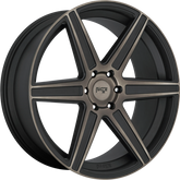 Niche 20x9 M236 Carina Matte Black Machined w/ Double Dark Tint +35mm