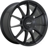 Rotiform 20x10 R168 DTM Satin Black +40mm