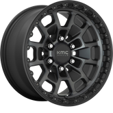 KMC 17x8.5 KM718 Summit Satin Black w/ Gray Tint +0mm