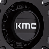 KMC Bolt-On Matte Black With Chrome Logo Hub Cap For 8X170