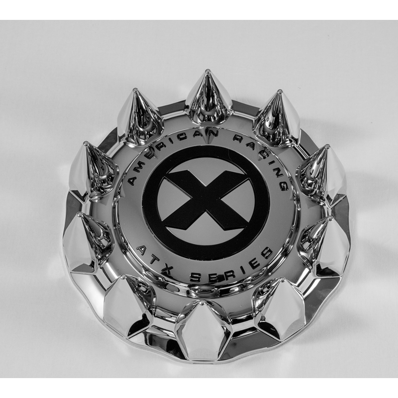 ATX Full Front Snap-On Cap Cover Spiked Chrome