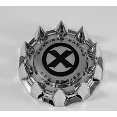 ATX Full Front Snap-On Cap Cover Spiked Chrome