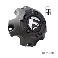Fuel Bolt-On Cap Matte Black with Chrome 5X5.0