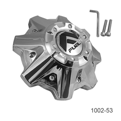 Fuel 8 Lug Cap with Riser Chrome Hub Cap