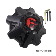 Fuel 8Lug Gloss Black/Red Hub Cap