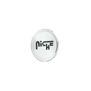 Niche 2.70" Chrome with Black Logo Flat Cap