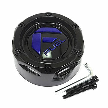 Fuel UTV Bolt-On Cap 1.3" Tall Gloss Black with Blue