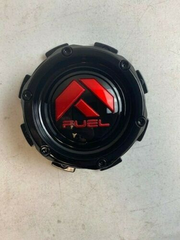 Fuel Gloss Black with Red Bolt-On Hub Cap for 8X6.5/170 (1.72")