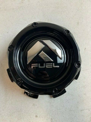 Fuel Gloss Black with Chrome Bolt-On Hub Cap for 8X6.5/170 (1.72")