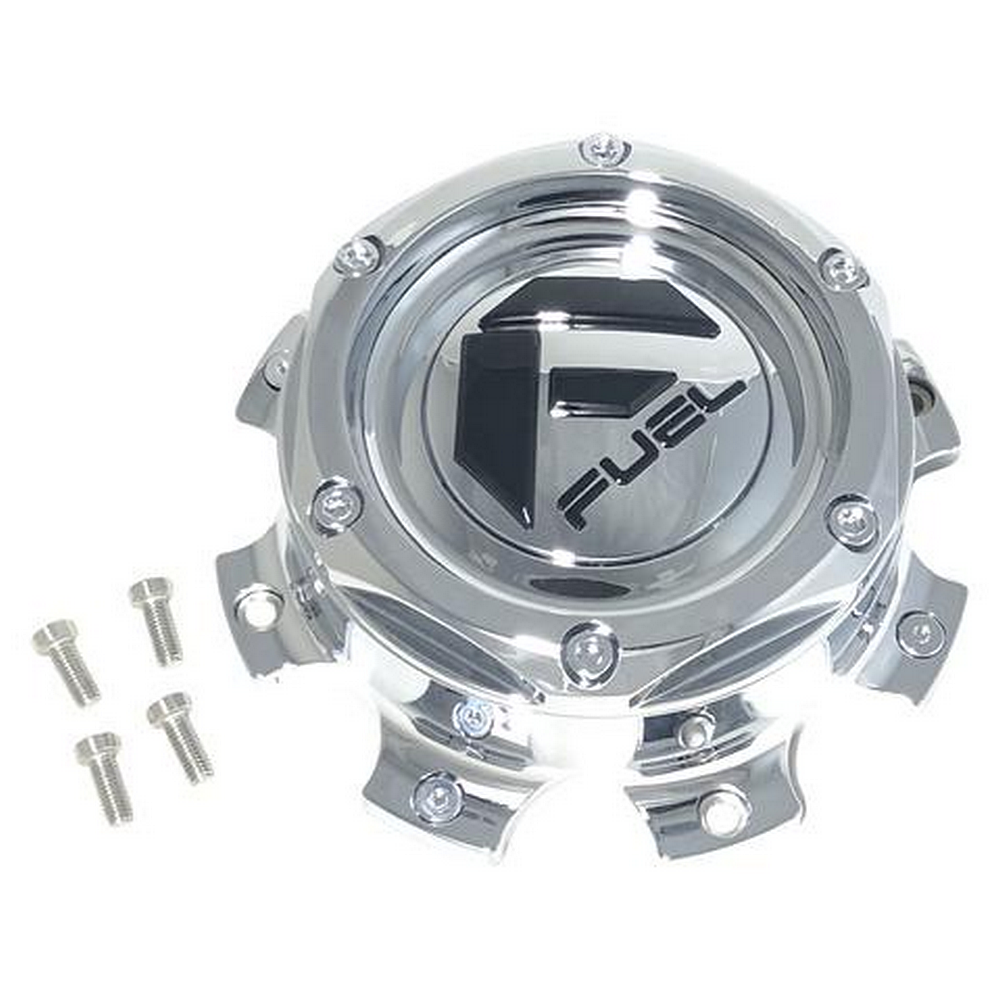 Fuel Chrome with Gloss Black Bolt-On Hub Cap for 8X6.5/170 (2.51")