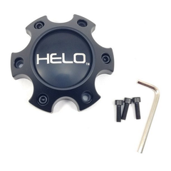 HELO Satin Black Hub Cap For 6X4.5/120